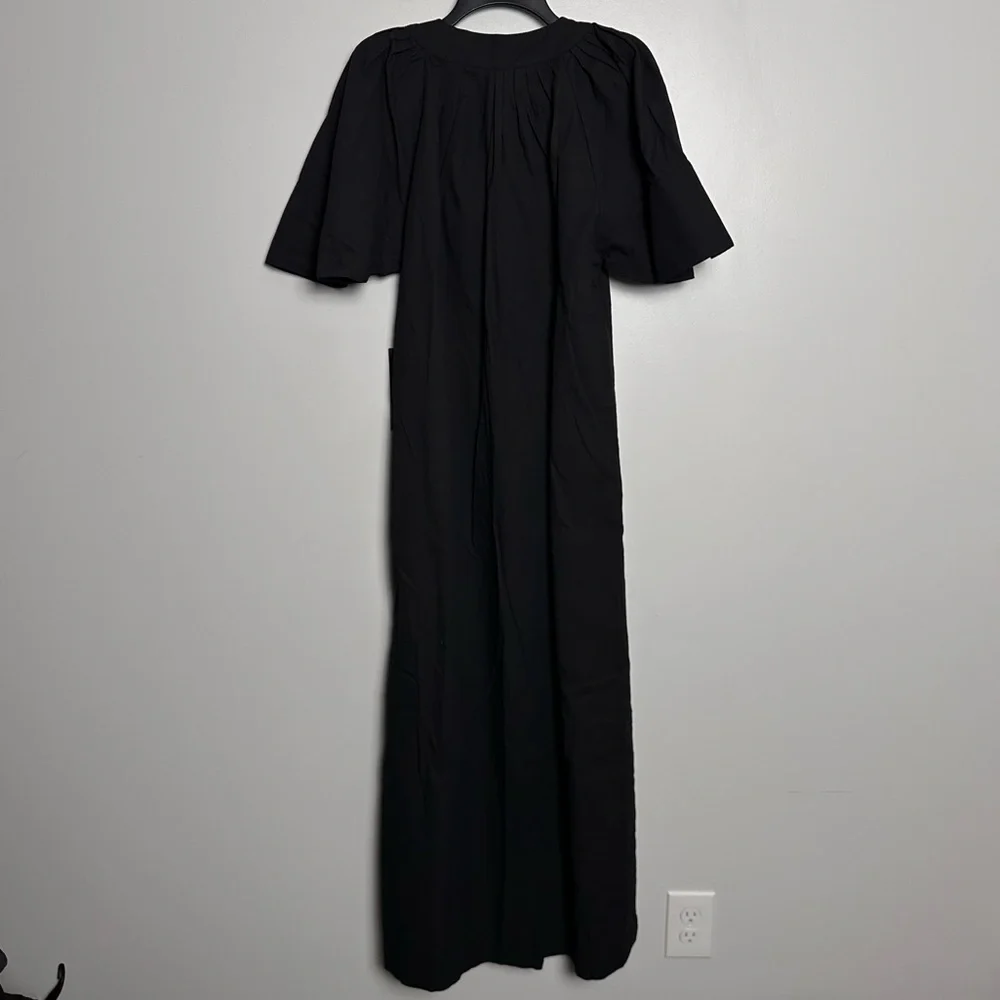 NWT POMANDER PLACE Black Finley Flutter Sleeve Maxi Dress XL - Picture 9 of 11